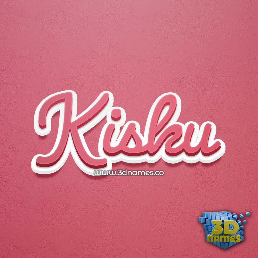 kisku in Red Scribble style - 3D name wallpaper