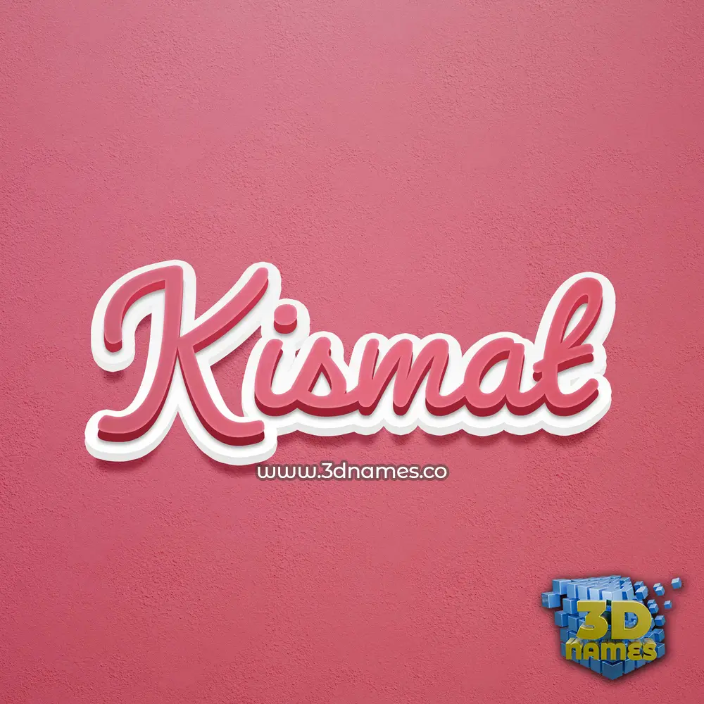 kismat in Red Scribble style - 3D name wallpaper