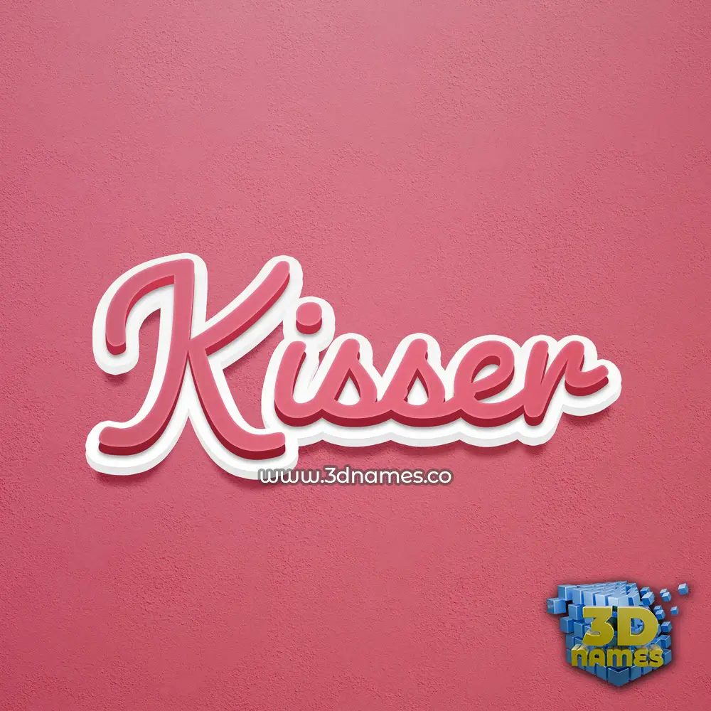 kisser in Red Scribble style - 3D name wallpaper