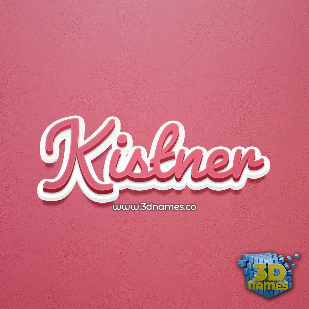 kistner in Red Scribble style - 3D name wallpaper