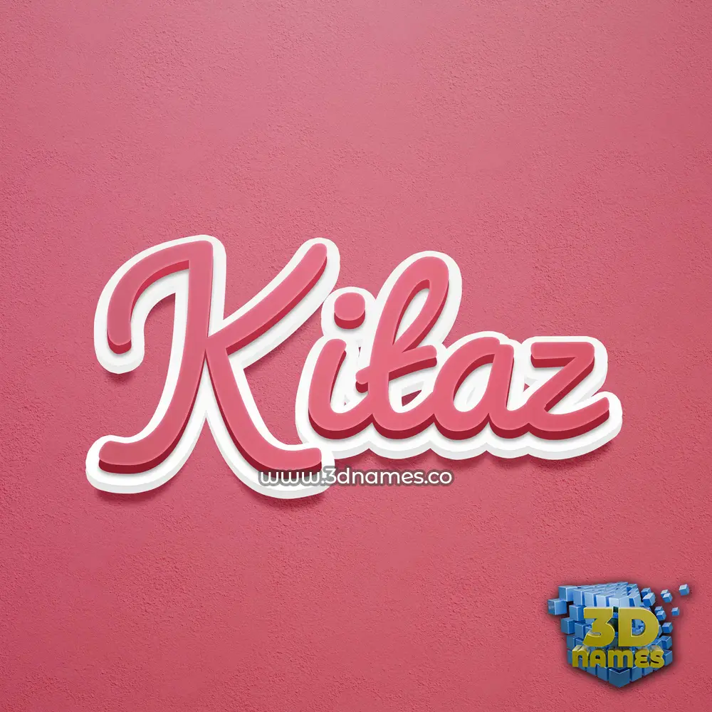 kitaz in Red Scribble style - 3D name wallpaper
