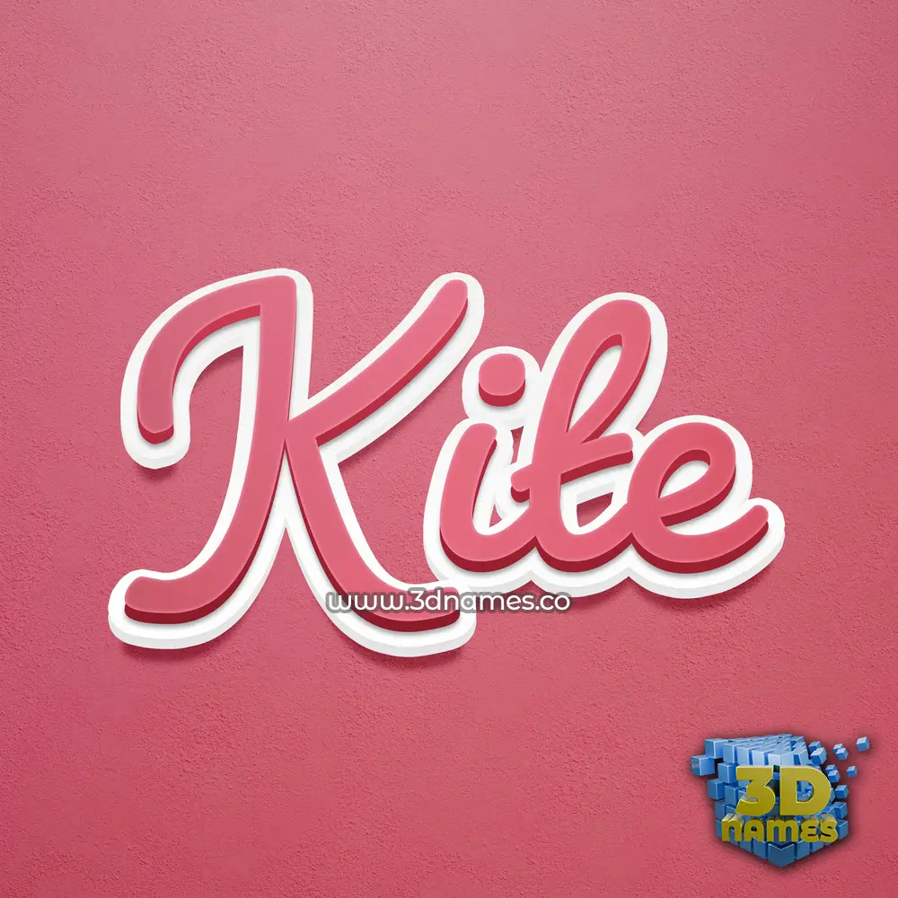 kite in Red Scribble style - 3D name wallpaper