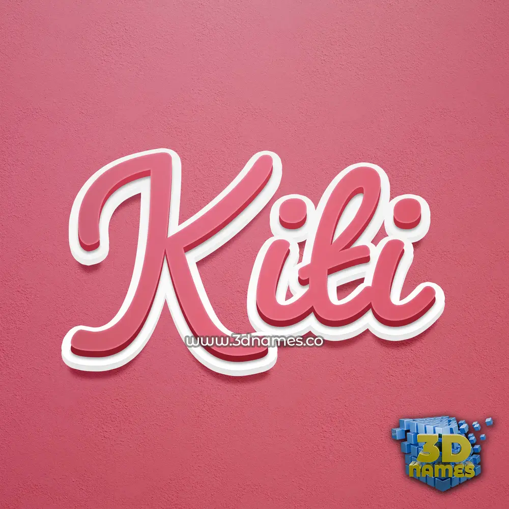 kiti in Red Scribble style - 3D name wallpaper