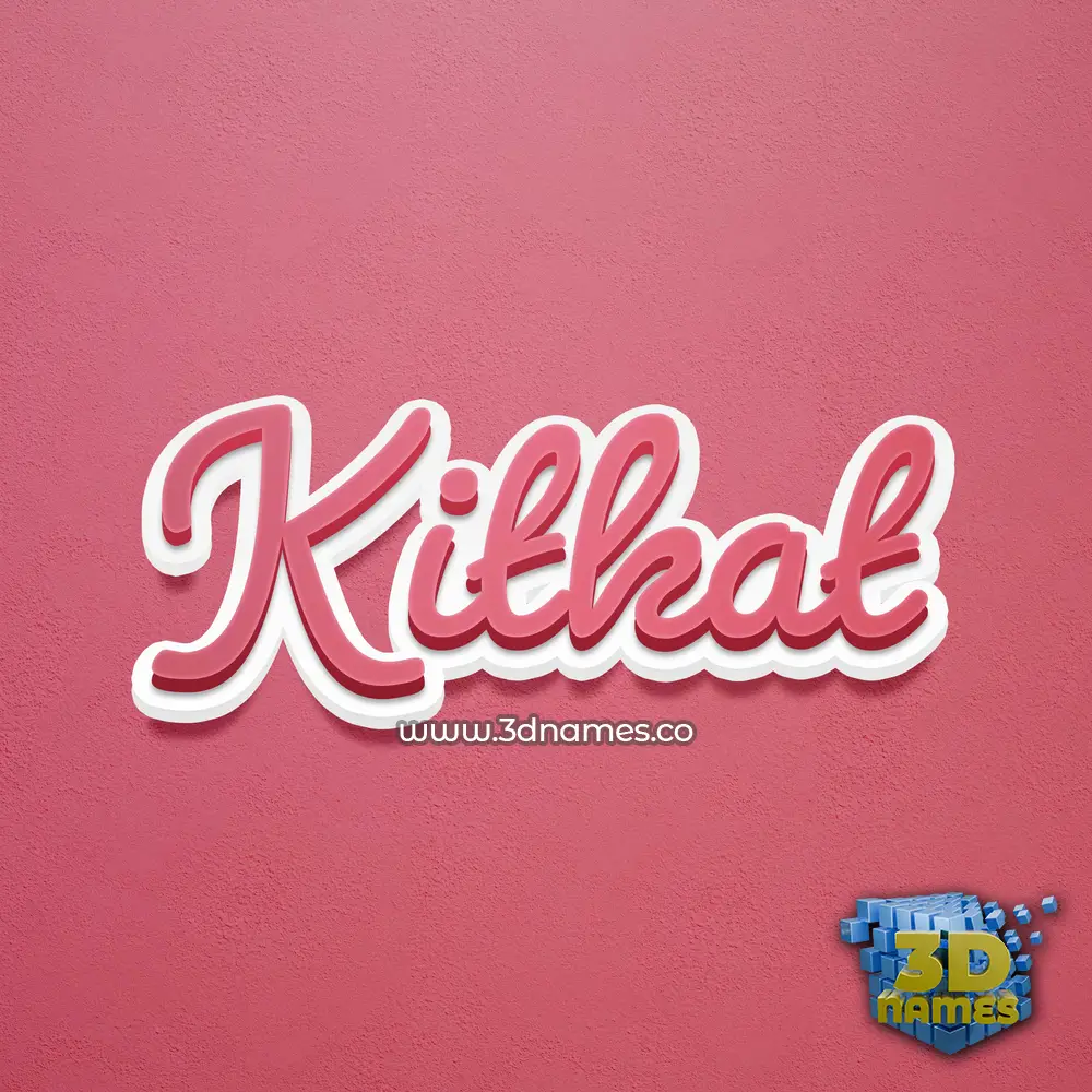 kitkat in Red Scribble style - 3D name wallpaper