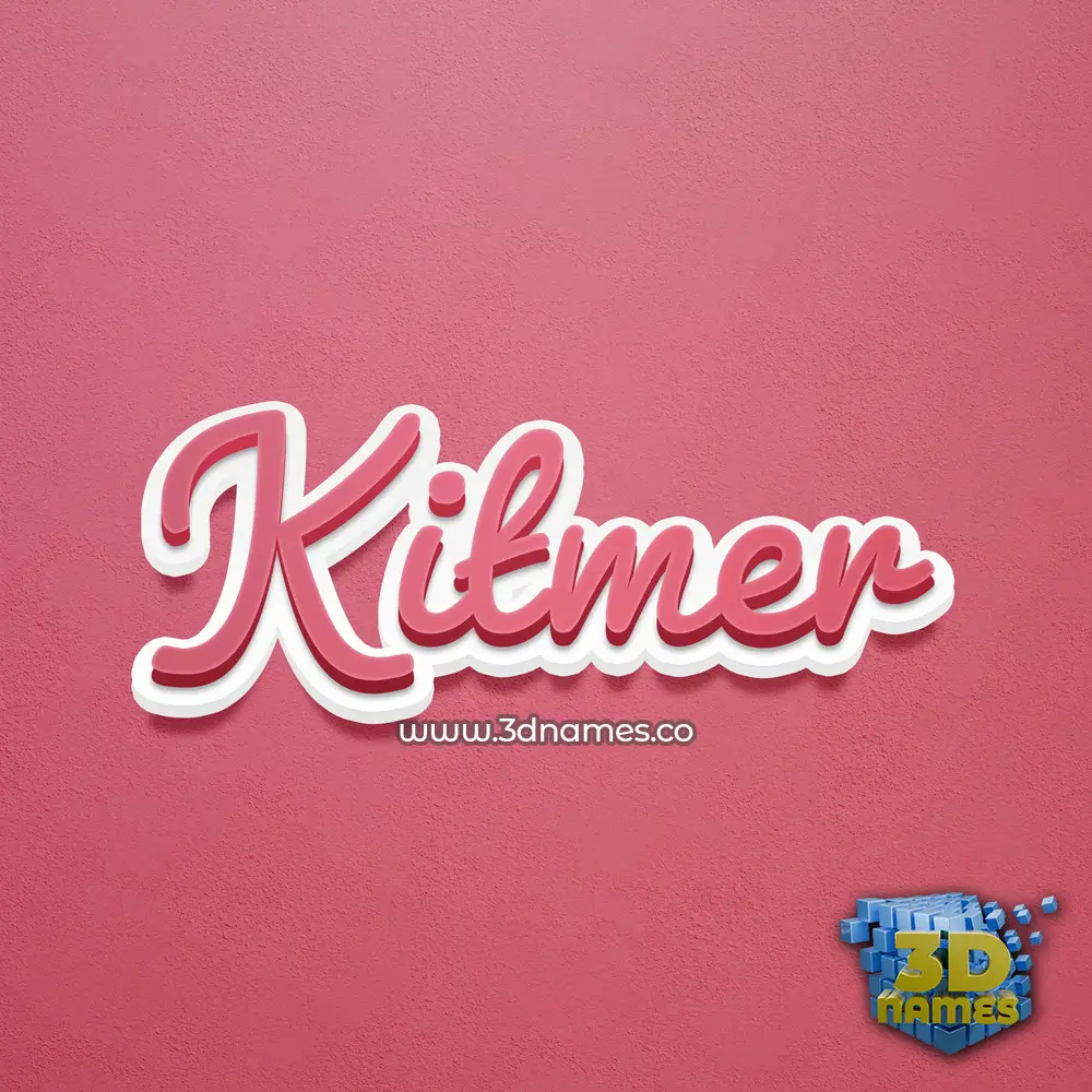 kitmer in Red Scribble style - 3D name wallpaper