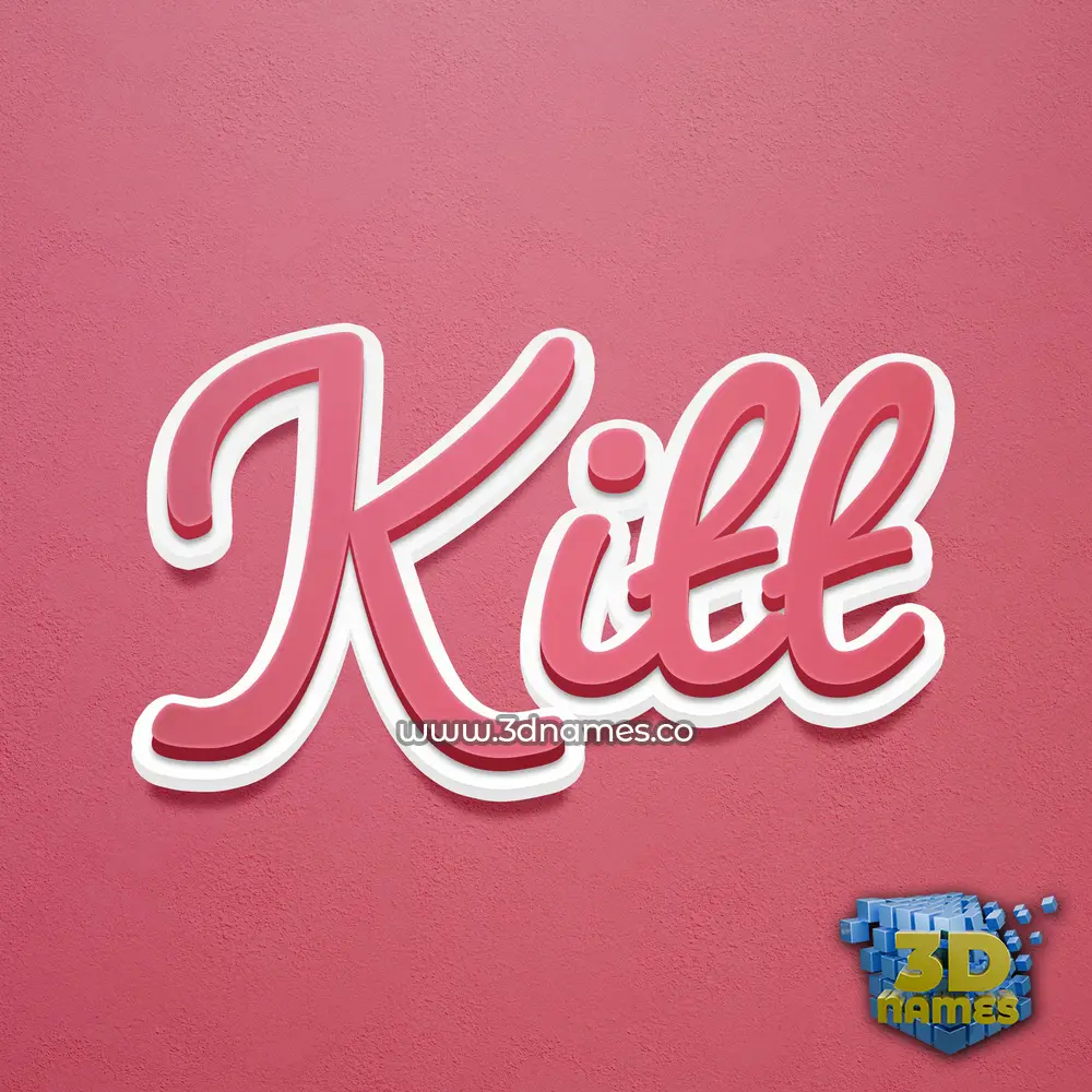 kitt in Red Scribble style - 3D name wallpaper