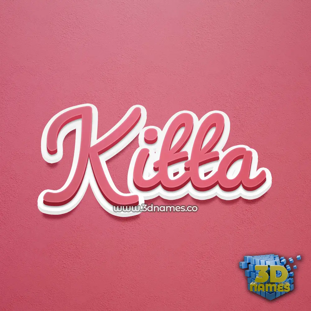 kitta in Red Scribble style - 3D name wallpaper