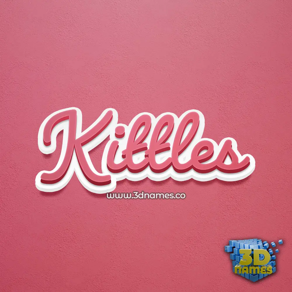 kittles in Red Scribble style - 3D name wallpaper