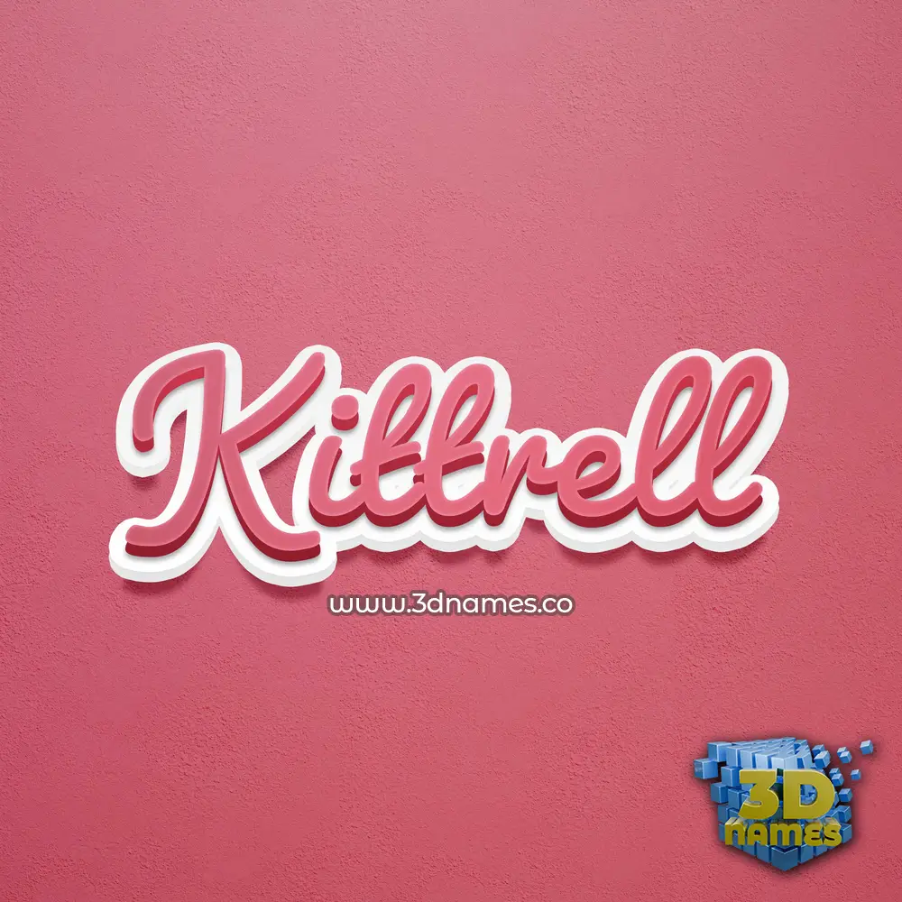 kittrell in Red Scribble style - 3D name wallpaper