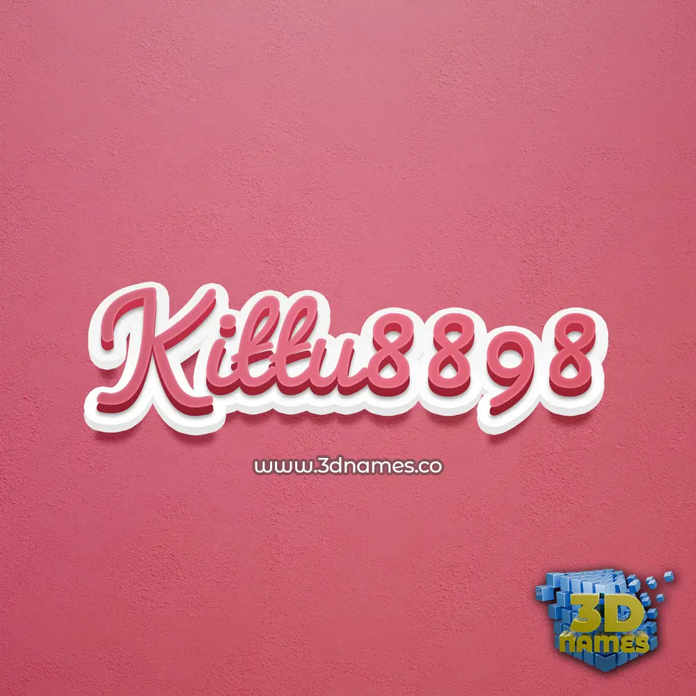 kittu8898 in Red Scribble style - 3D name wallpaper