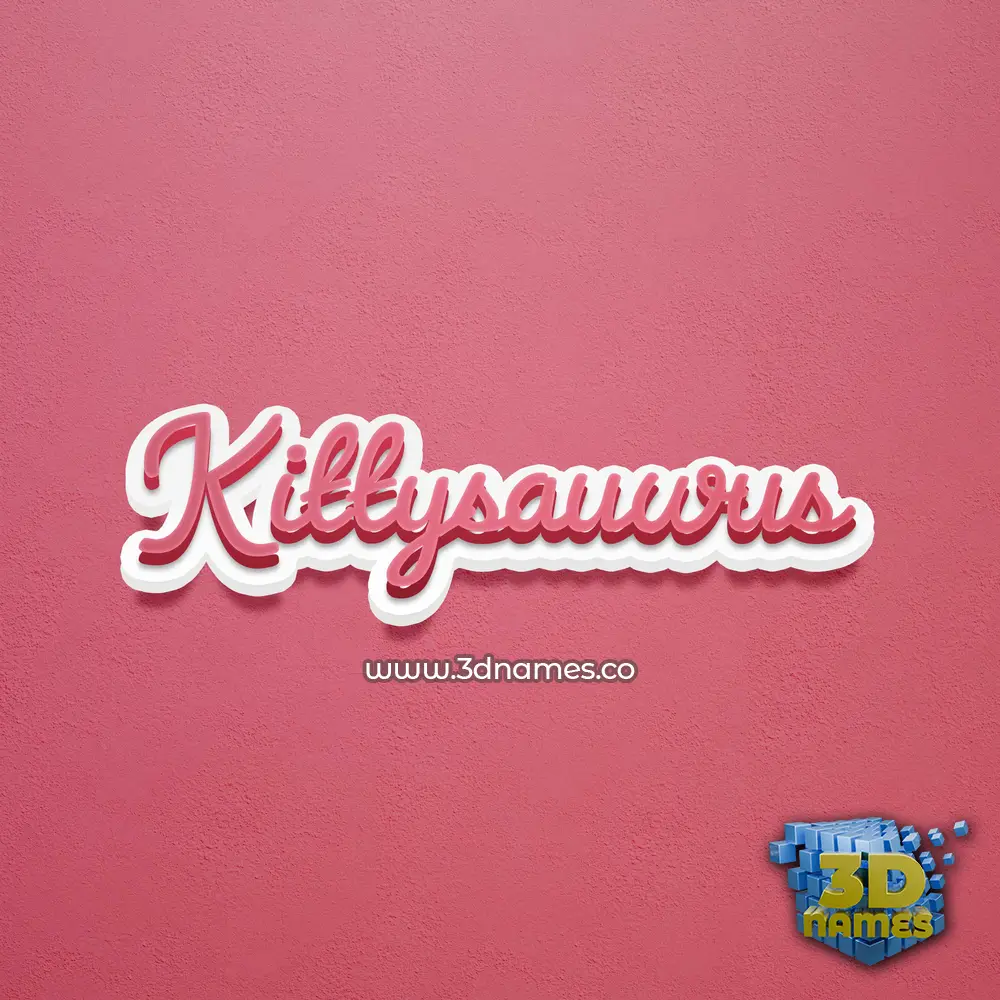 kittysauwus in Red Scribble style - 3D name wallpaper