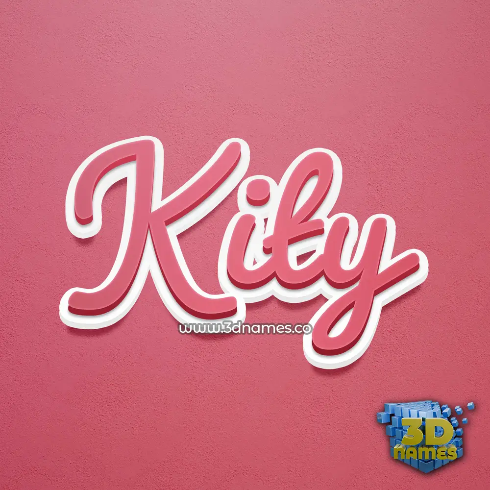 kity in Red Scribble style - 3D name wallpaper