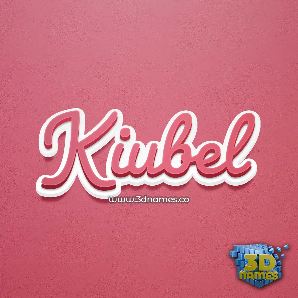 kiubel in Red Scribble style - 3D name wallpaper