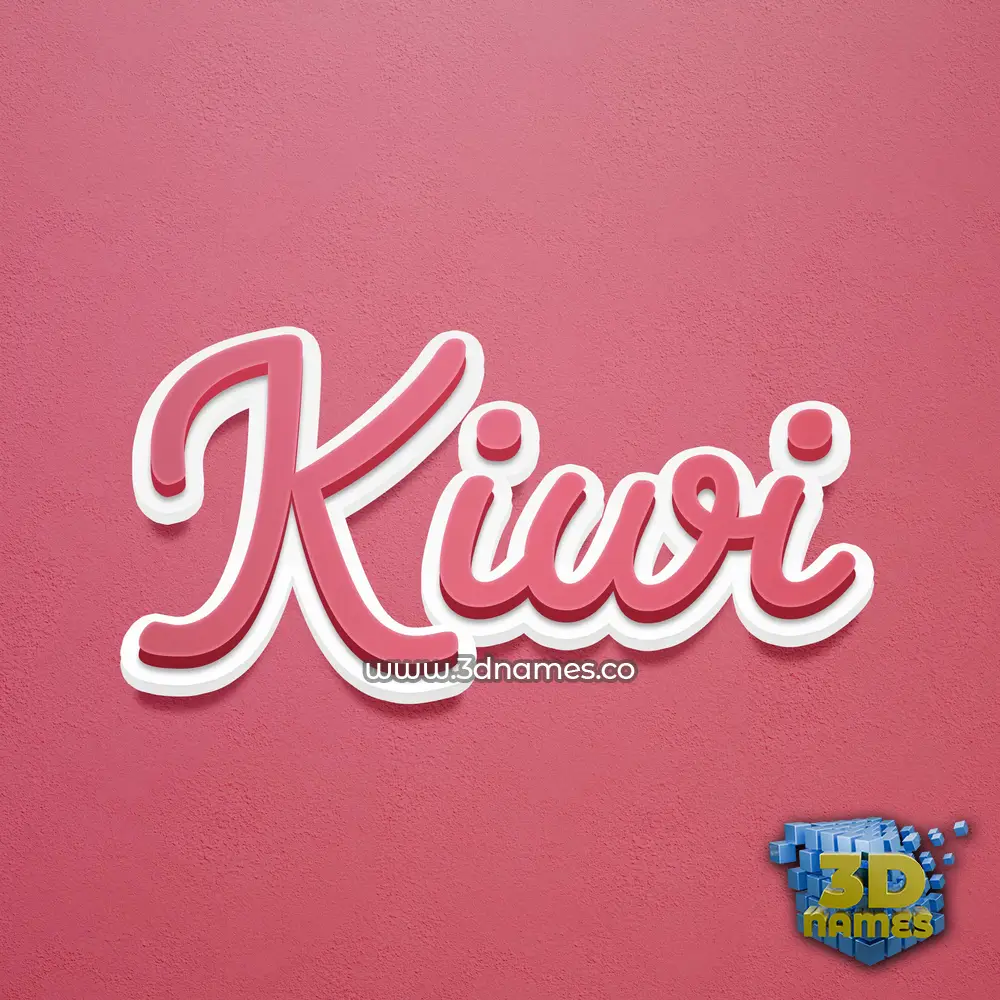 kiwi in Red Scribble style - 3D name wallpaper