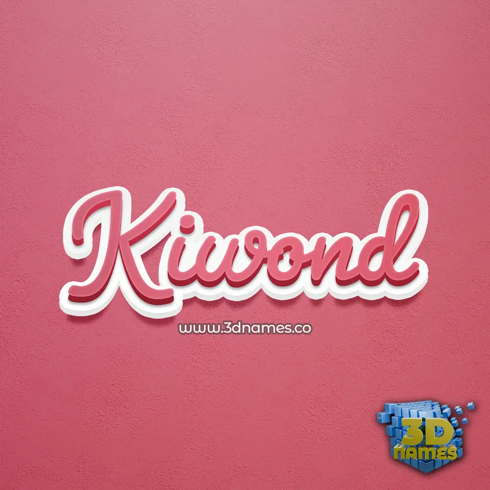 kiwond in Red Scribble style - 3D name wallpaper