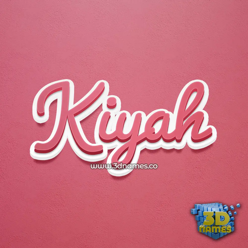 kiyah in Red Scribble style - 3D name wallpaper