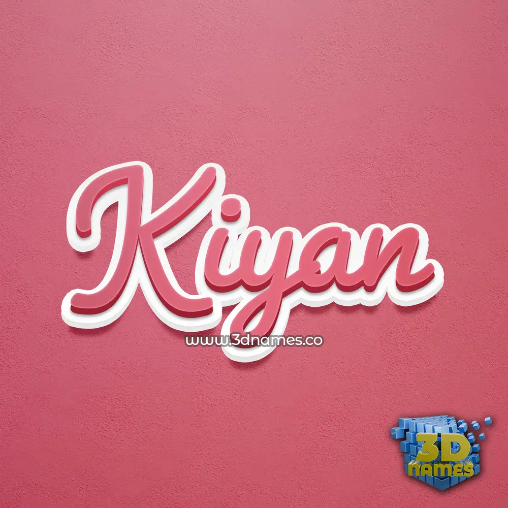 kiyan in Red Scribble style - 3D name wallpaper