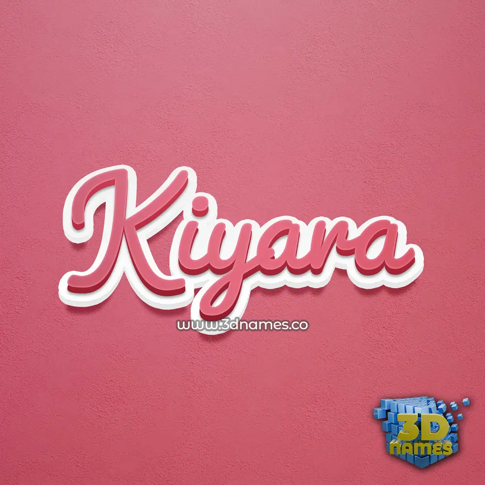 kiyara in Red Scribble style - 3D name wallpaper