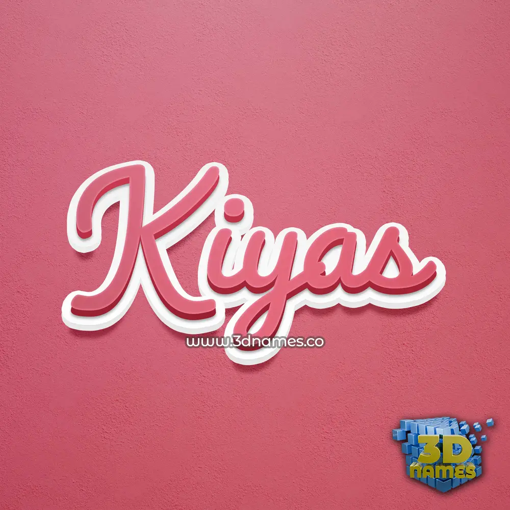 kiyas in Red Scribble style - 3D name wallpaper