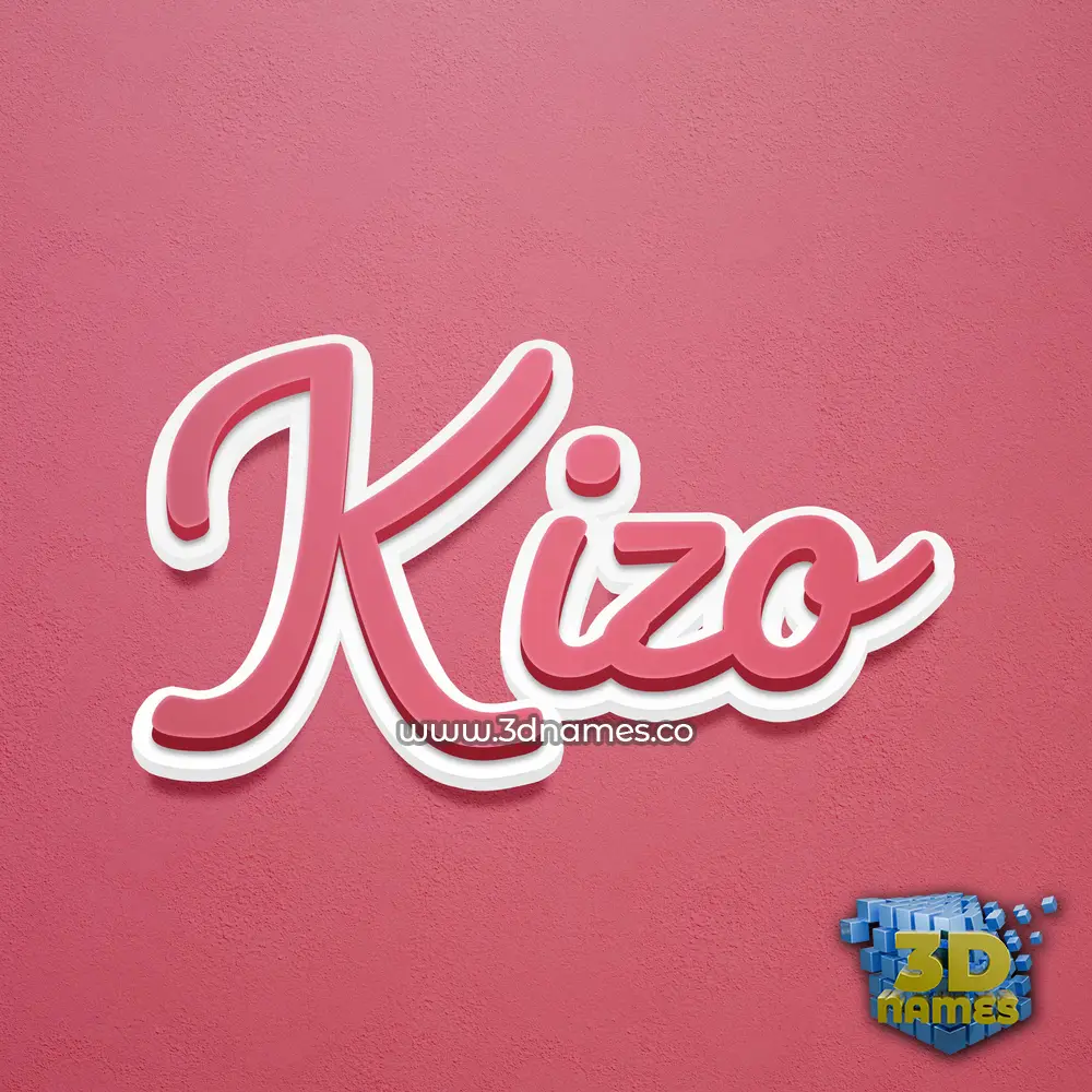 kizo in Red Scribble style - 3D name wallpaper