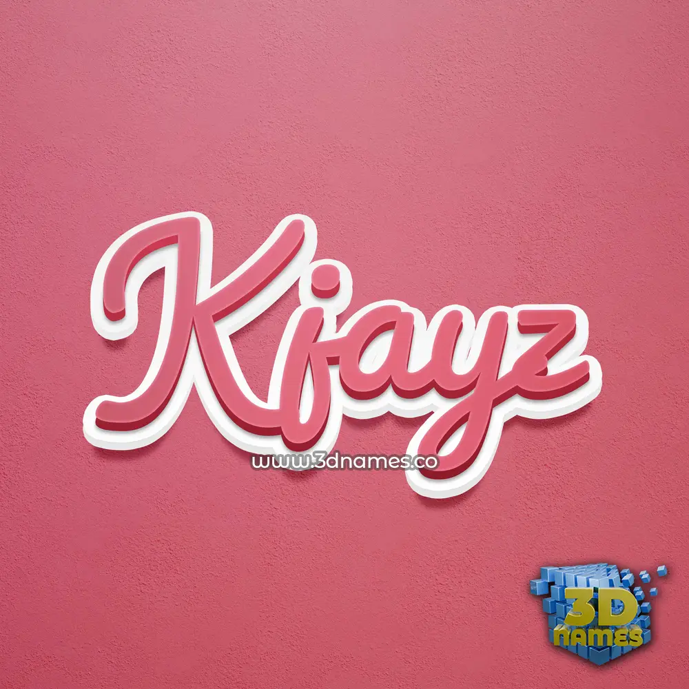kjayz in Red Scribble style - 3D name wallpaper
