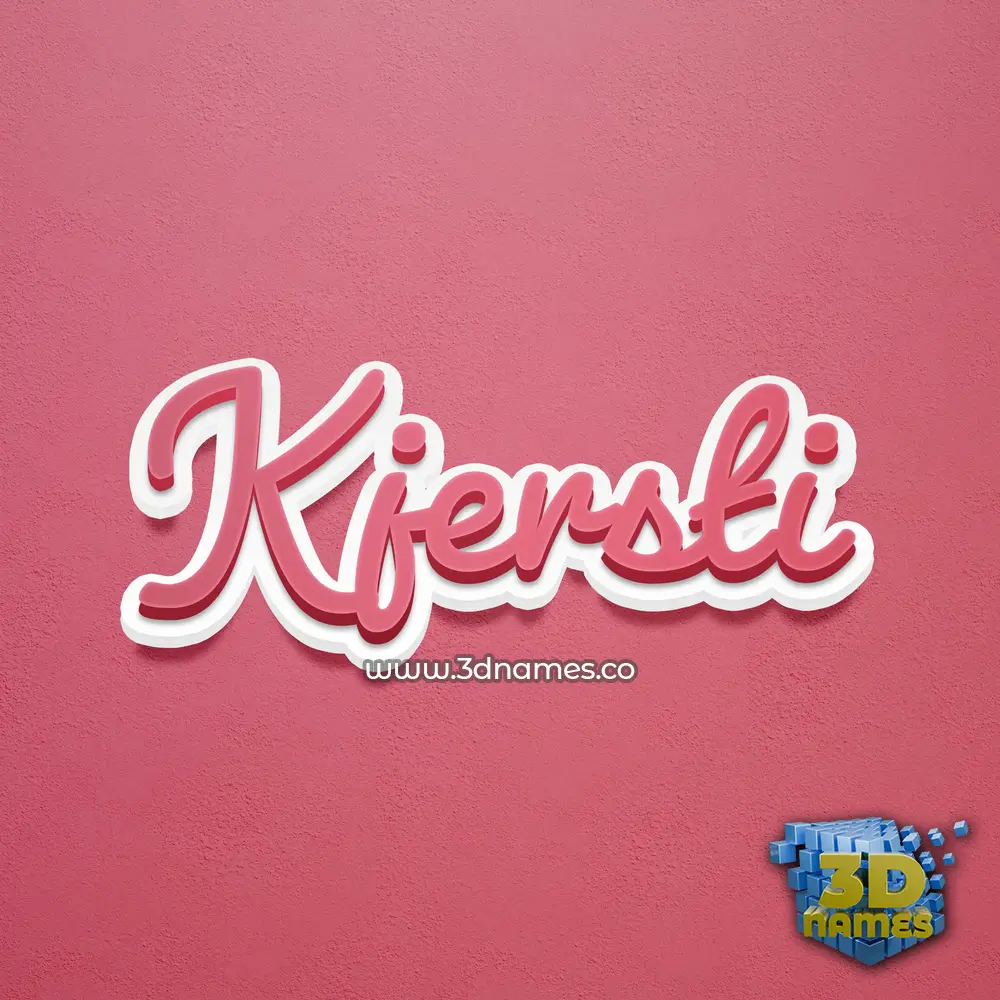kjersti in Red Scribble style - 3D name wallpaper