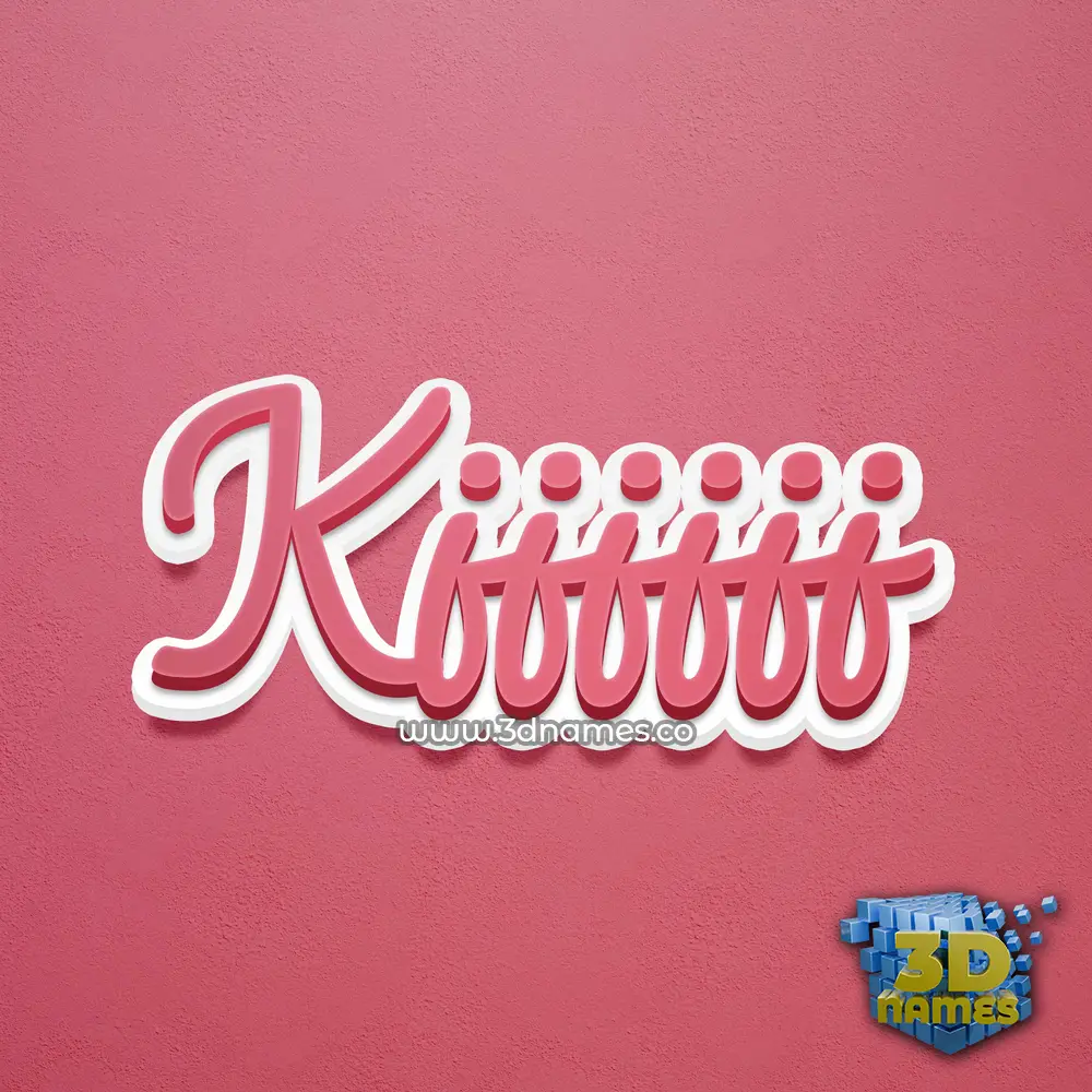 kjjjjjj in Red Scribble style - 3D name wallpaper