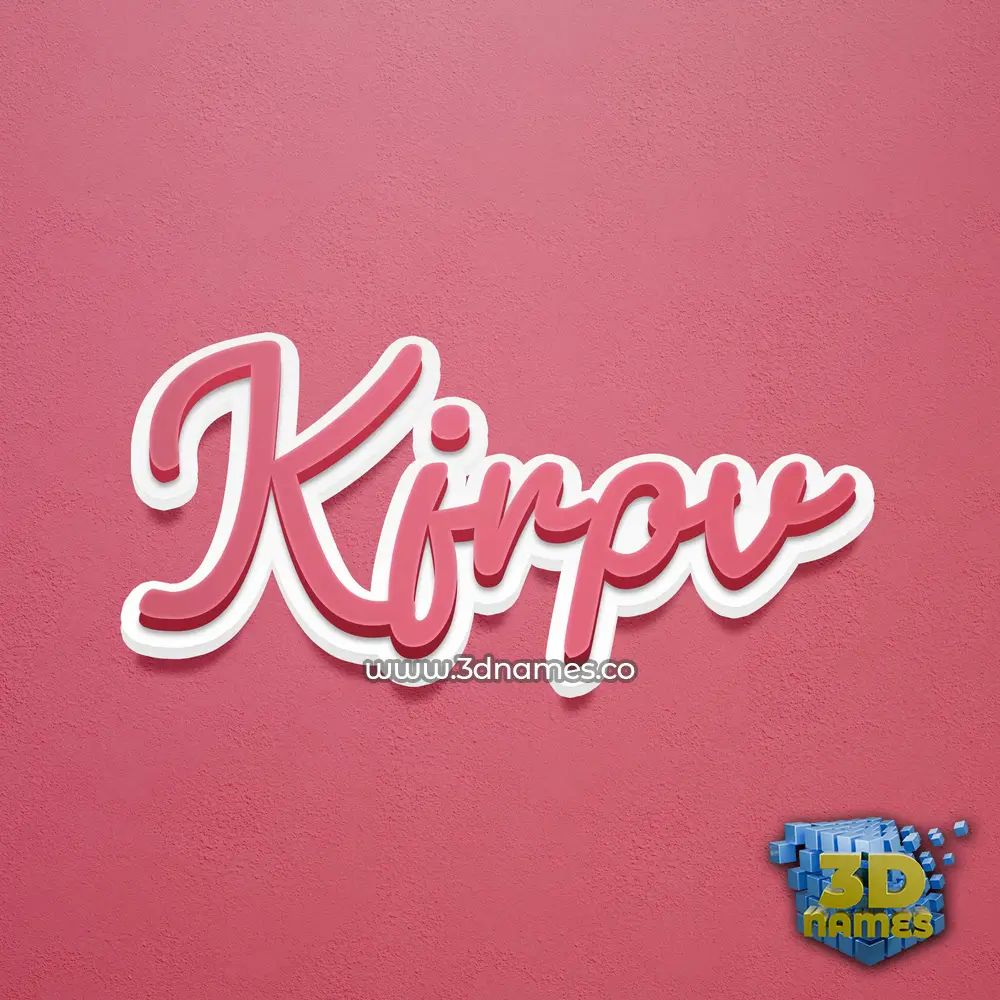 kjrpv in Red Scribble style - 3D name wallpaper