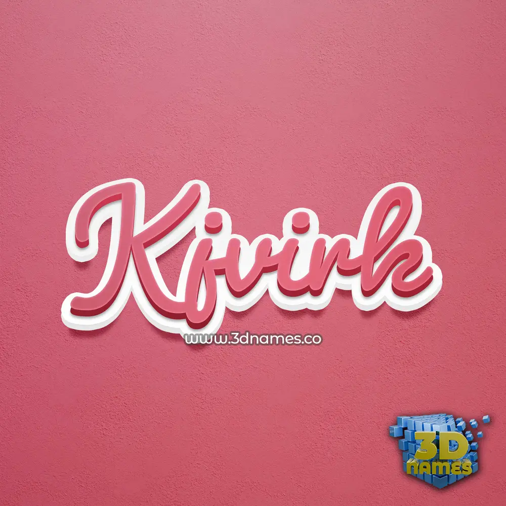 kjvirk in Red Scribble style - 3D name wallpaper