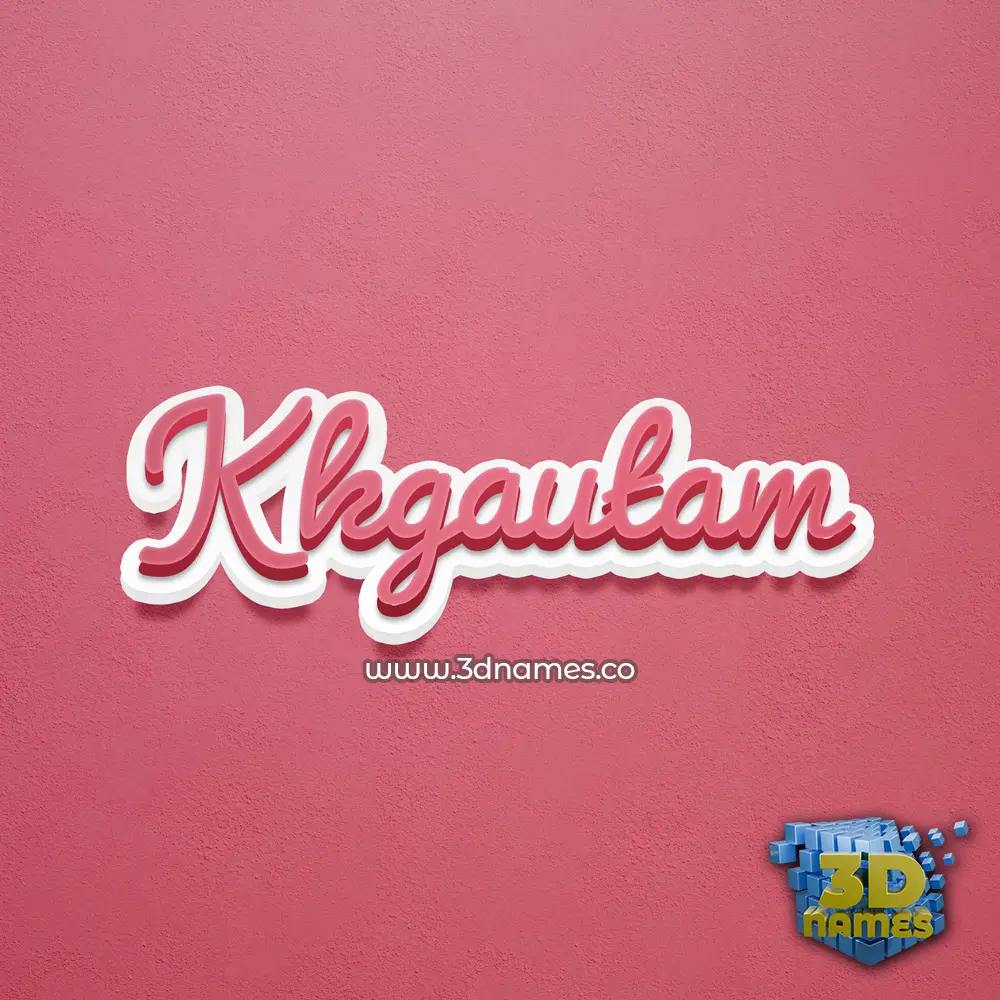 kkgautam in Red Scribble style - 3D name wallpaper