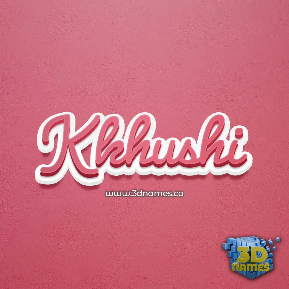 kkhushi in Red Scribble style - 3D name wallpaper