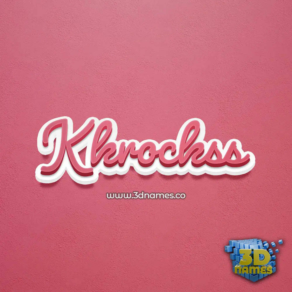 kkrockss in Red Scribble style - 3D name wallpaper