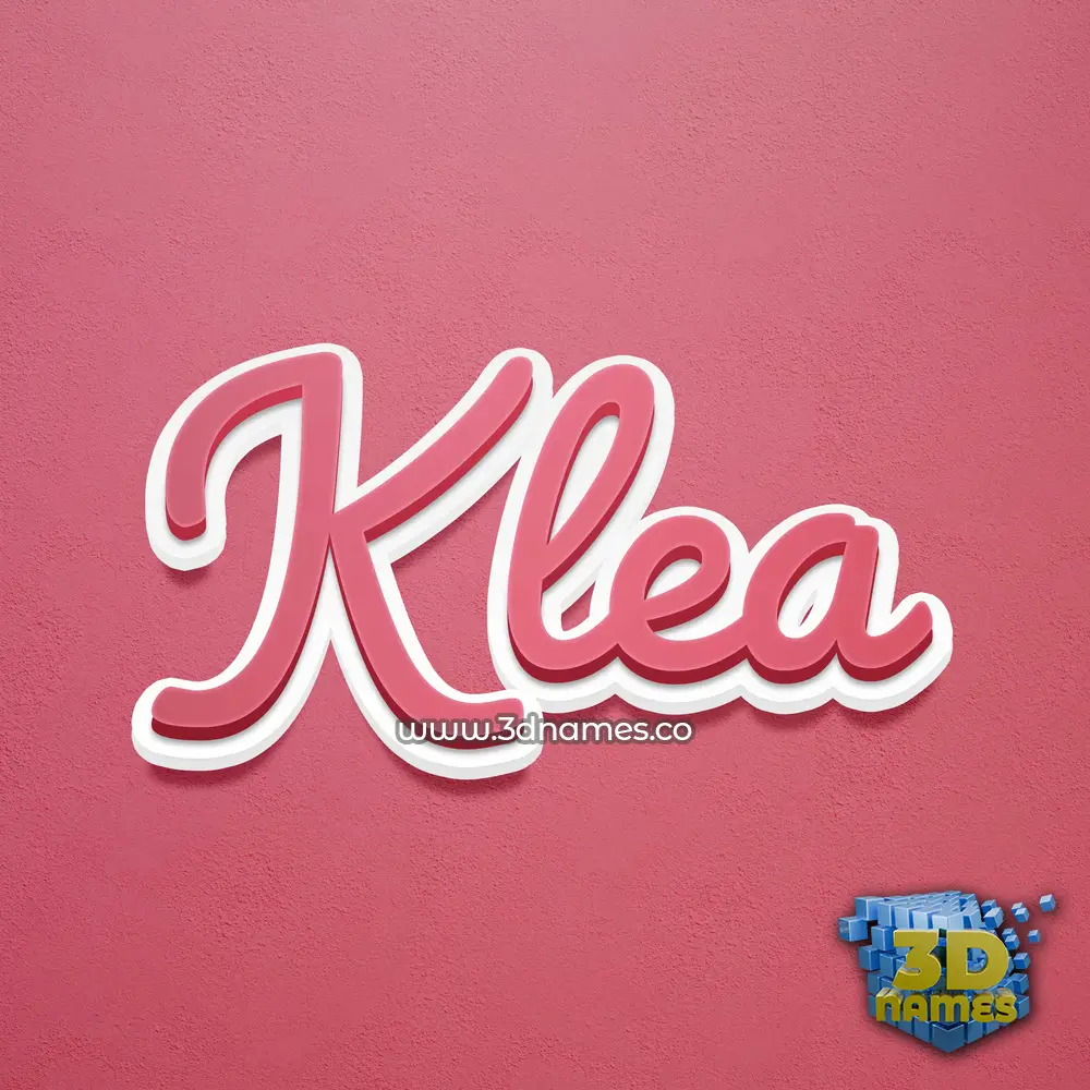 klea in Red Scribble style - 3D name wallpaper