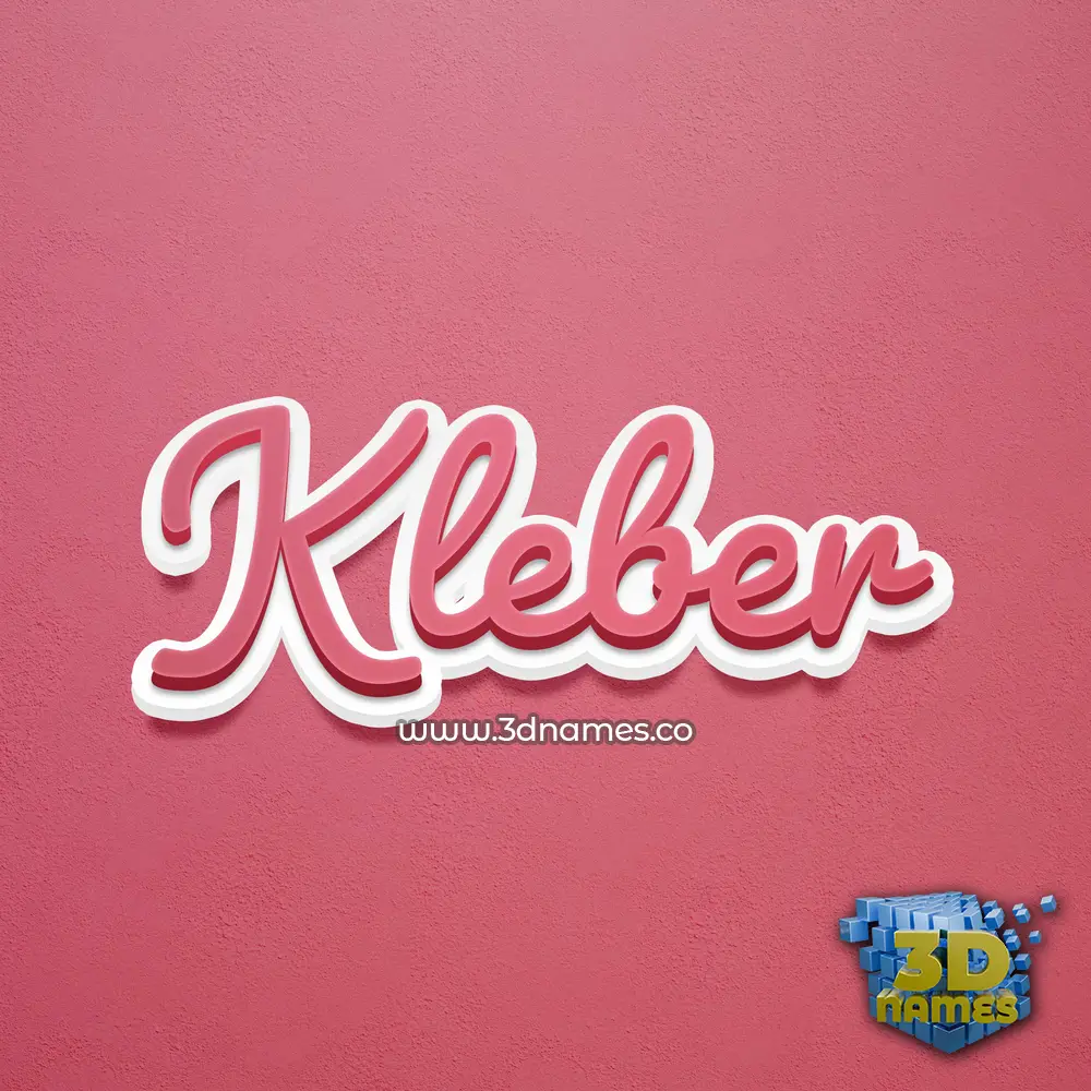 kleber in Red Scribble style - 3D name wallpaper