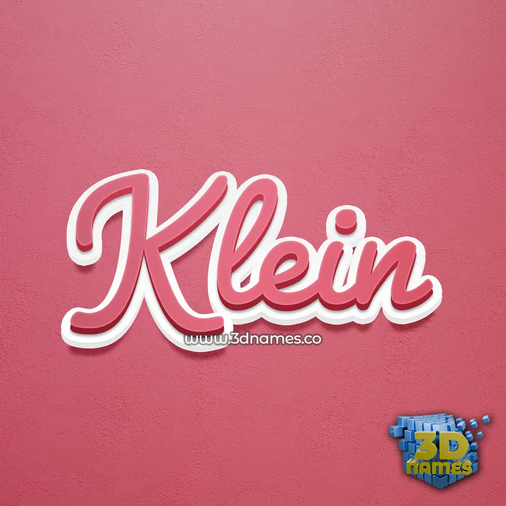 klein in Red Scribble style - 3D name wallpaper