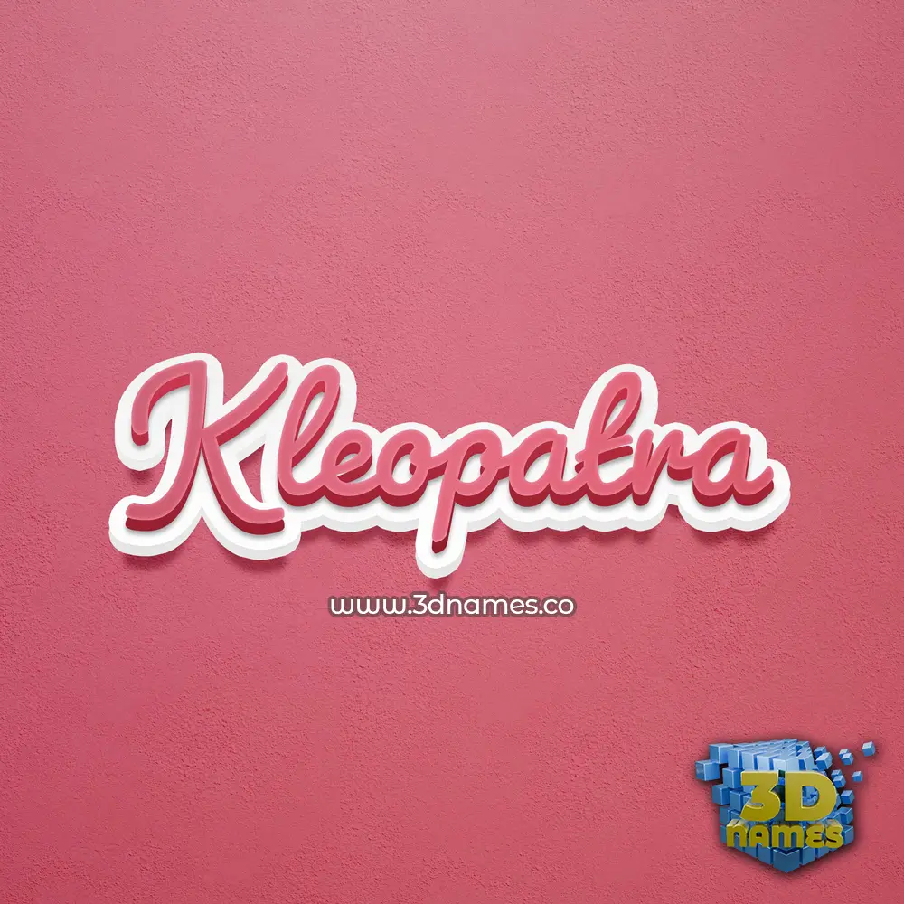 kleopatra in Red Scribble style - 3D name wallpaper