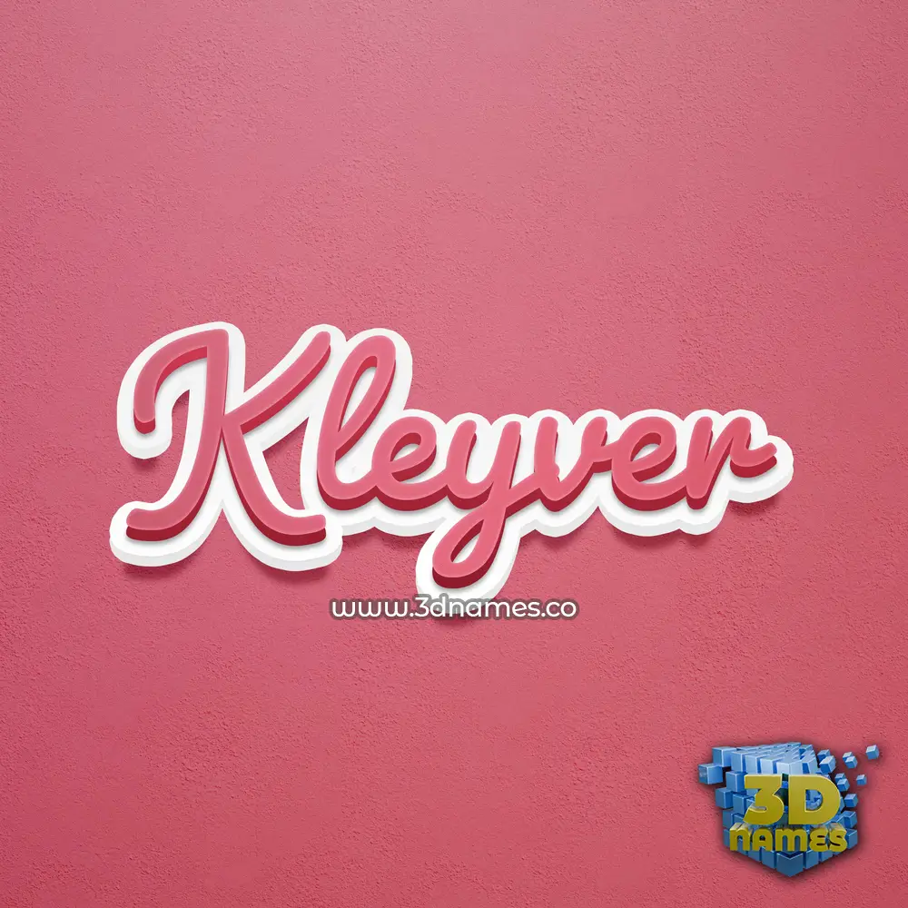 kleyver in Red Scribble style - 3D name wallpaper