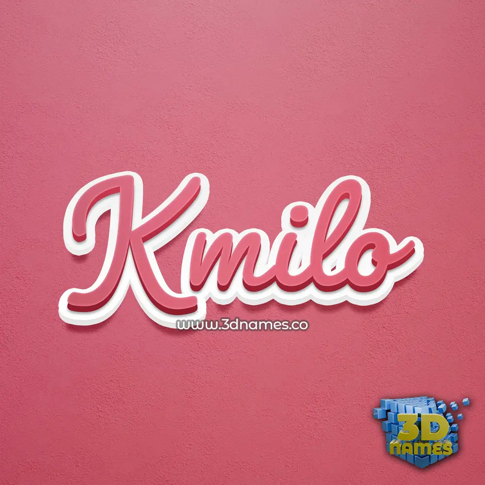 kmilo in Red Scribble style - 3D name wallpaper
