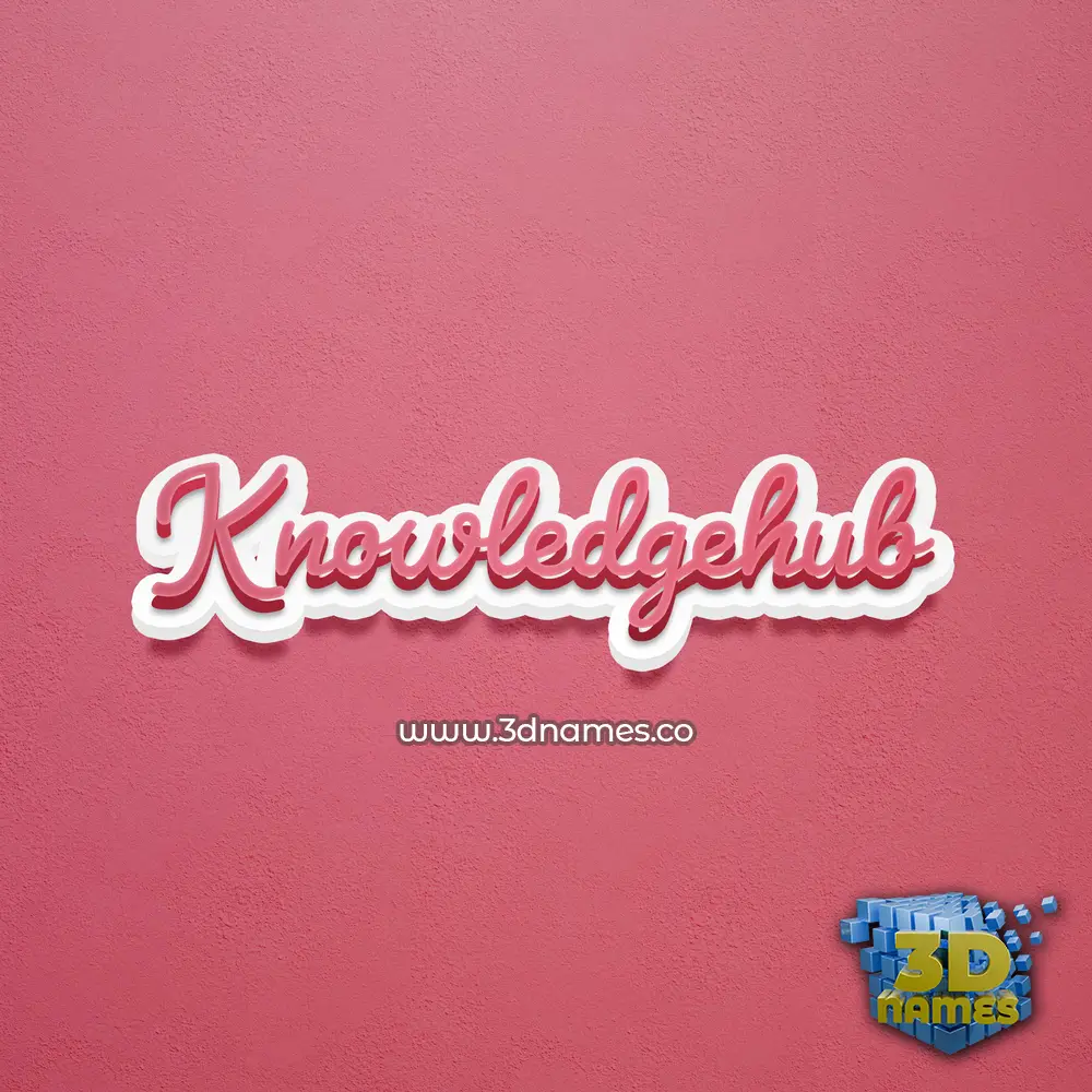 knowledgehub in Red Scribble style - 3D name wallpaper