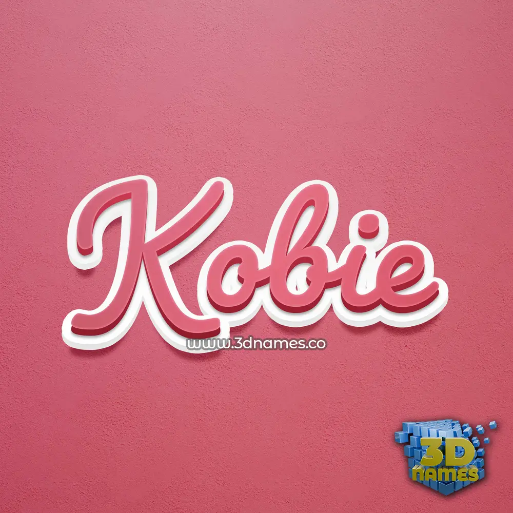 kobie in Red Scribble style - 3D name wallpaper
