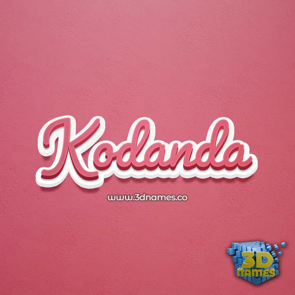 kodanda in Red Scribble style - 3D name wallpaper