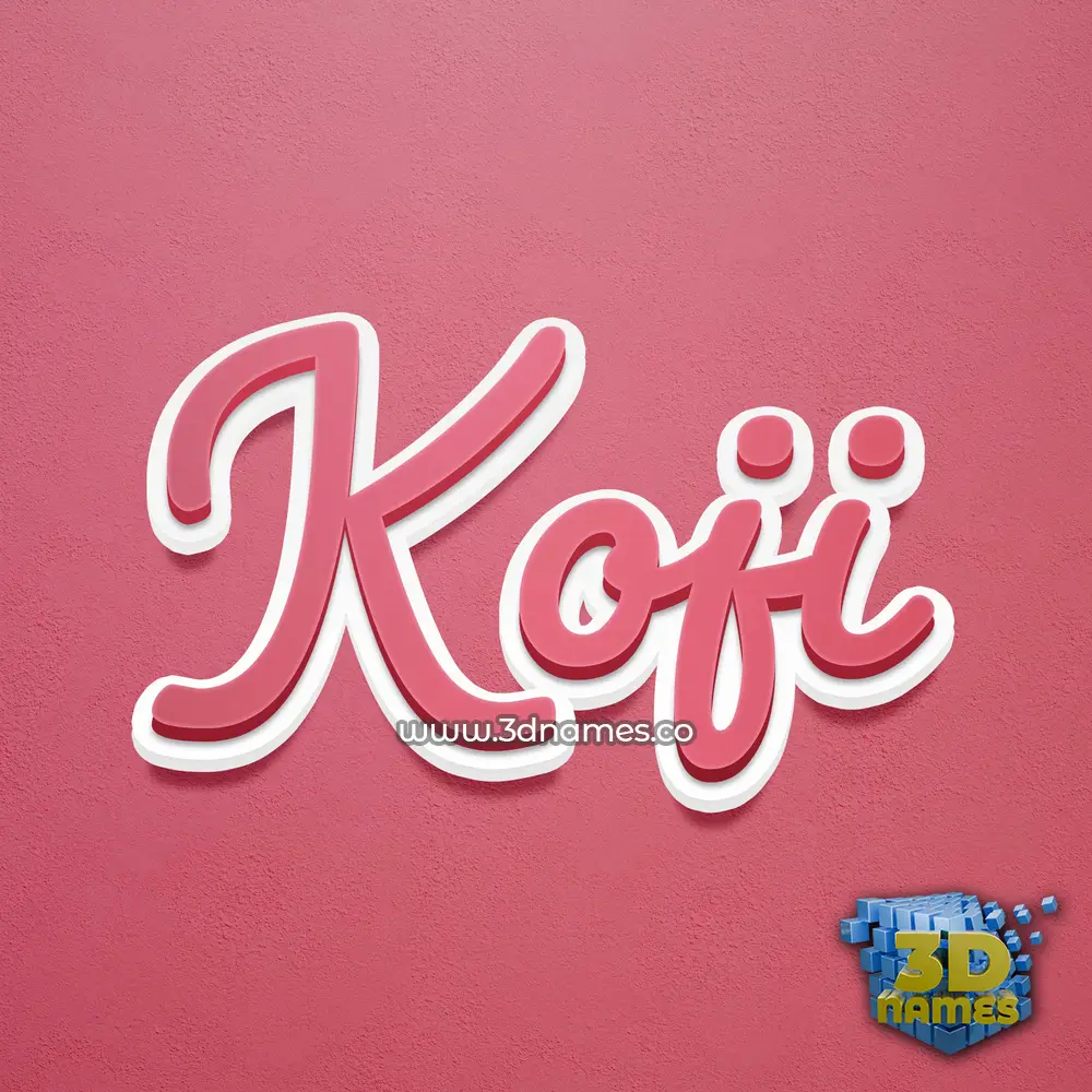 koji in Red Scribble style - 3D name wallpaper
