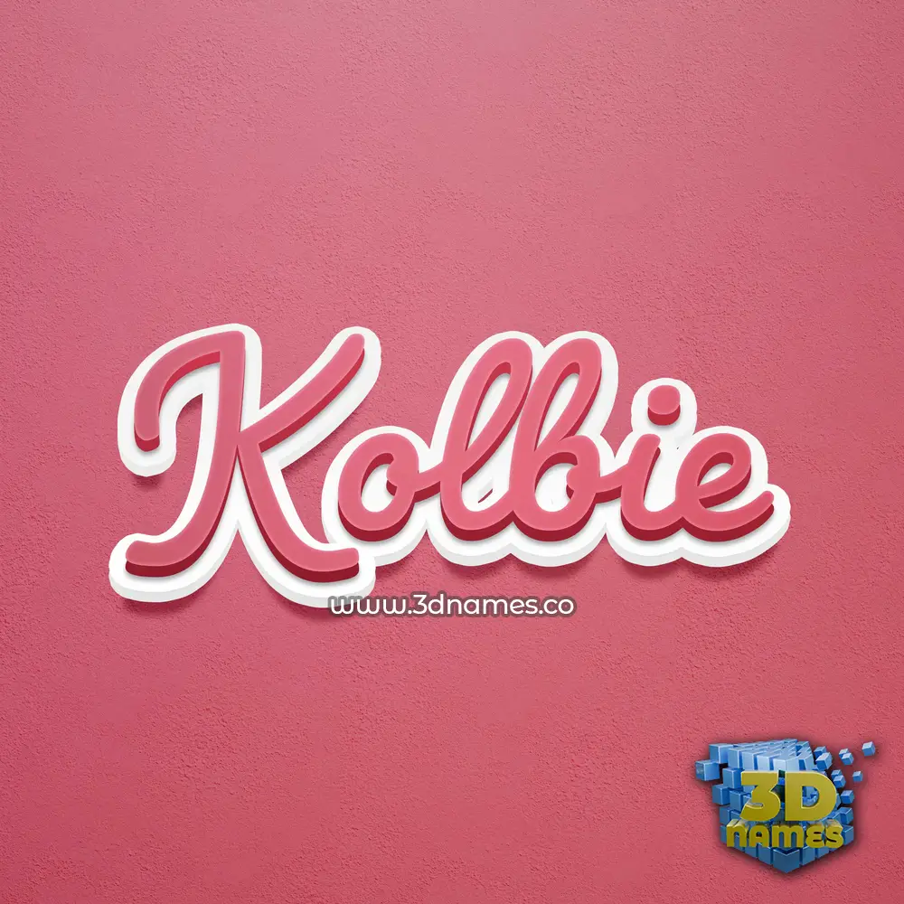 kolbie in Red Scribble style - 3D name wallpaper