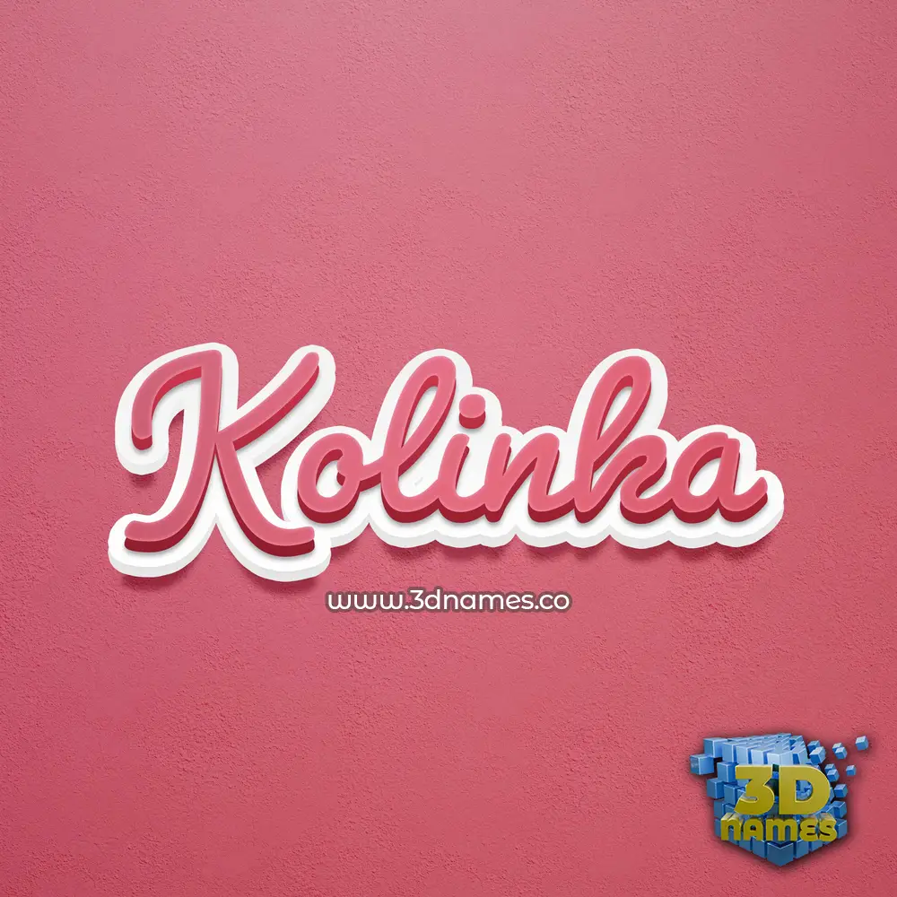 kolinka in Red Scribble style - 3D name wallpaper