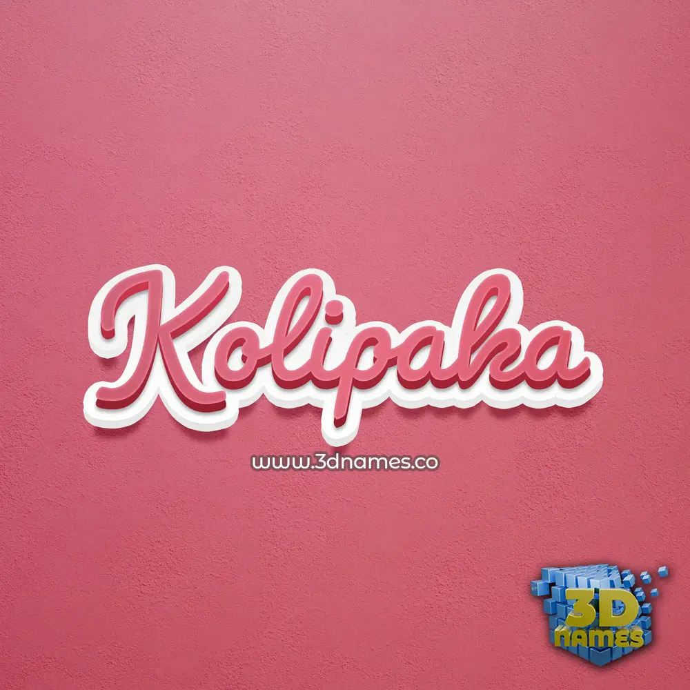 kolipaka in Red Scribble style - 3D name wallpaper