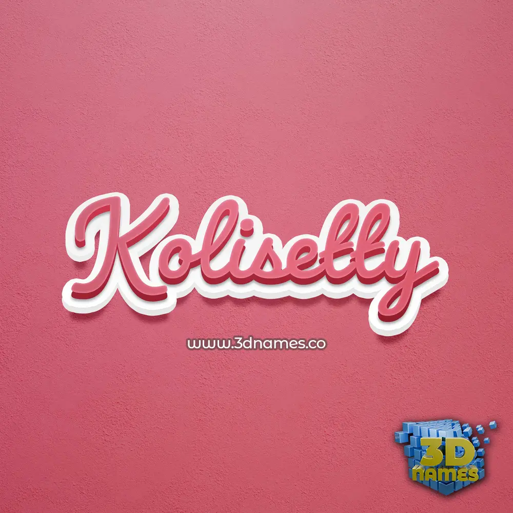 kolisetty in Red Scribble style - 3D name wallpaper