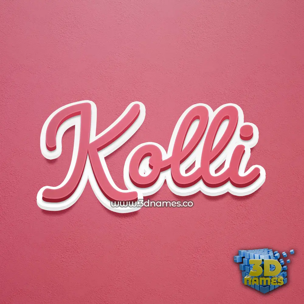 kolli in Red Scribble style - 3D name wallpaper