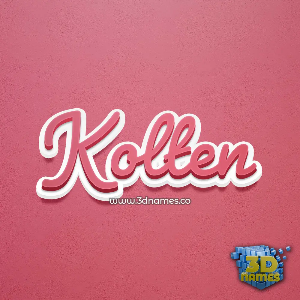 kolten in Red Scribble style - 3D name wallpaper