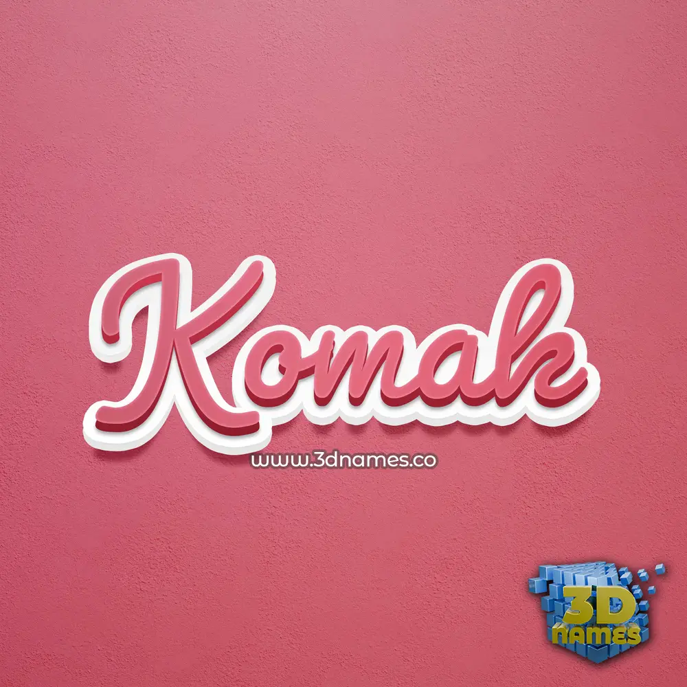 komak in Red Scribble style - 3D name wallpaper