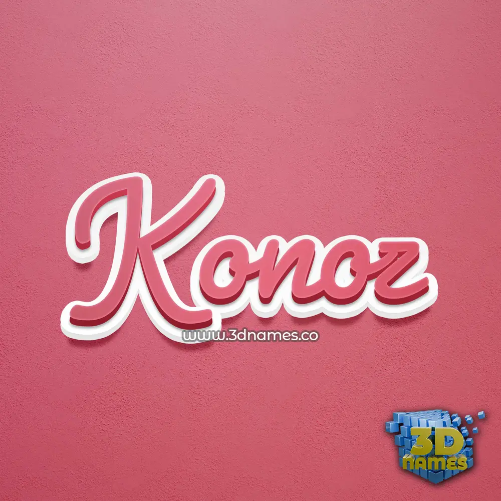 konoz in Red Scribble style - 3D name wallpaper